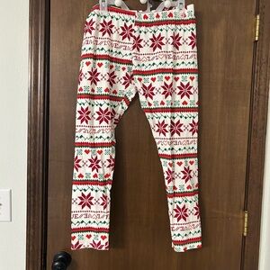 No Boundaries Red and Green Kids Leggings